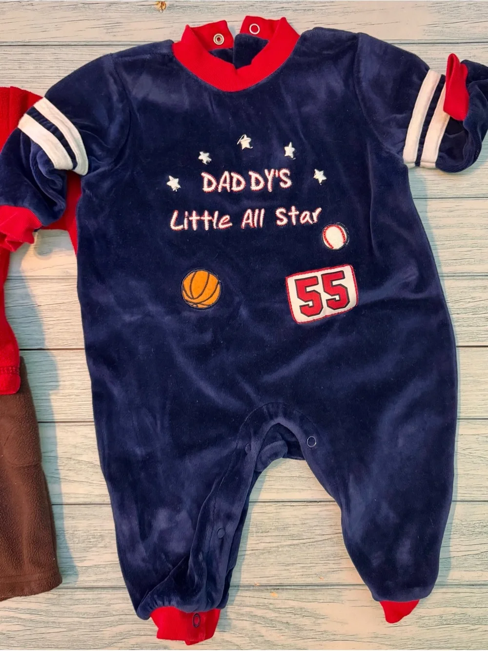 Sports Lot! Fleece One Piece, Shirt and Pants - Football, Basketball, Baseball